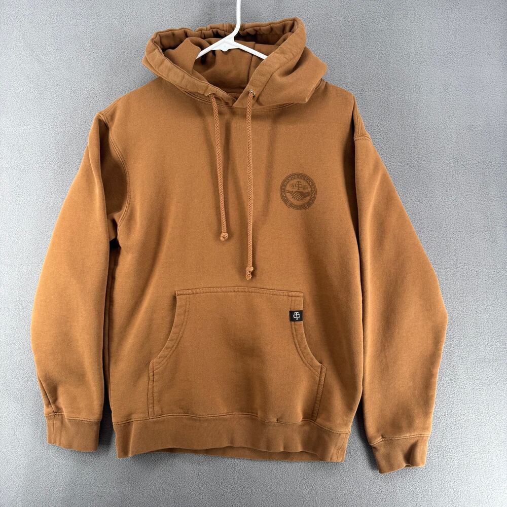 Troll Co‎ Dirty Hands Clean Money Hoodie Sweatshirt S Brown Handshake Graphic